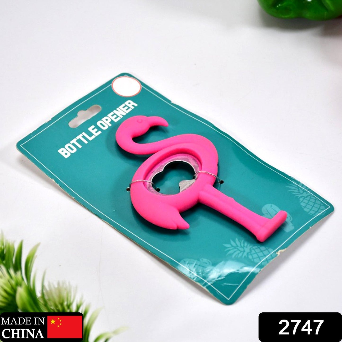 2747 Flamingo Novelty Bottle Opener - Ideal for Cocktail Parties - Made from Silicone and Stainless Steel DeoDap