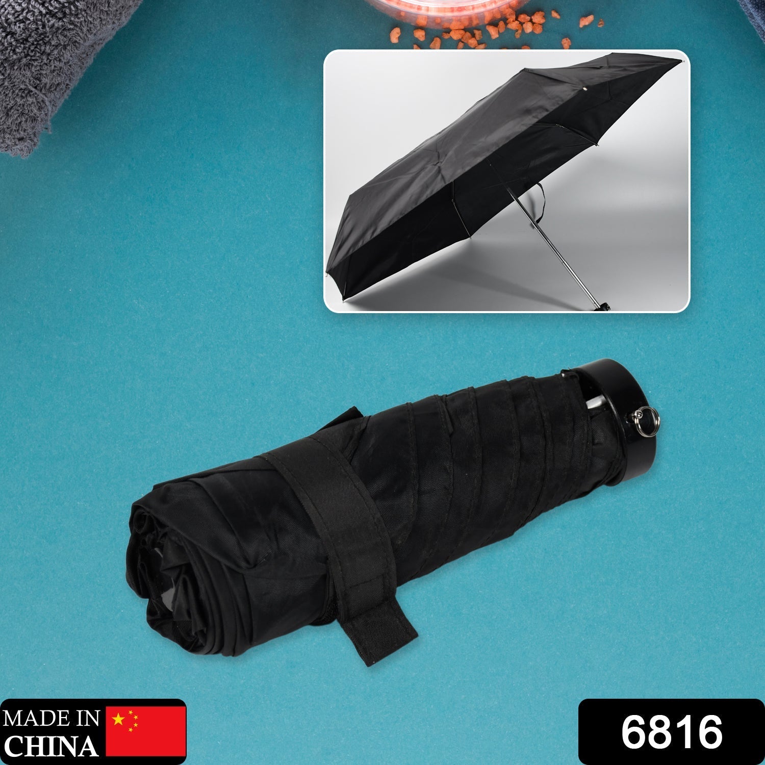 6816 Open Close Umbrella, Windproof & Water-Resistant Foldable Umbrella for Men & Women - Rain & UV Protection JK Trends