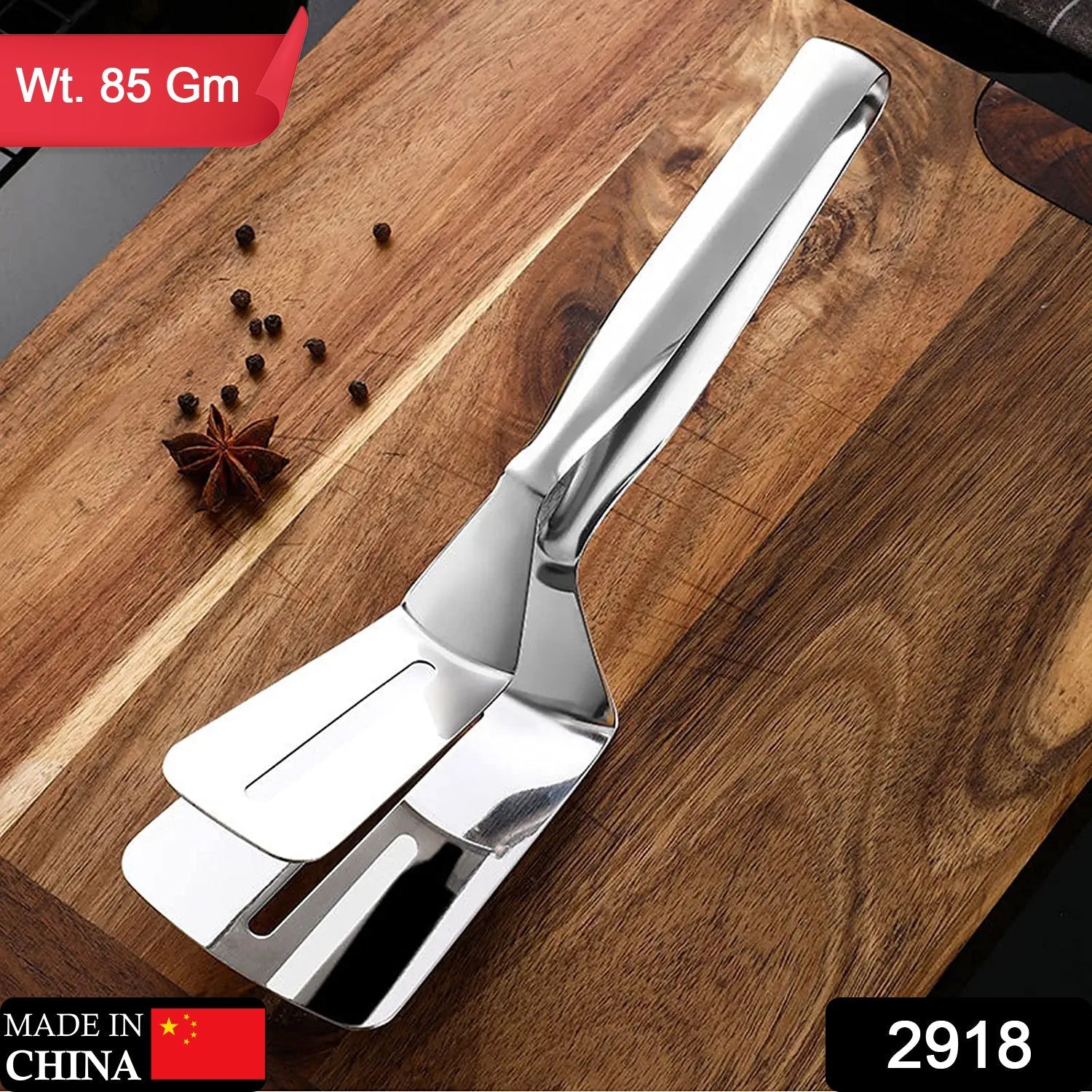 2918 Multifunction Cooking Serving Turner Frying Food Tong. Stainless Steel Steak Clip Clamp BBQ Kitchen Tong. DeoDap