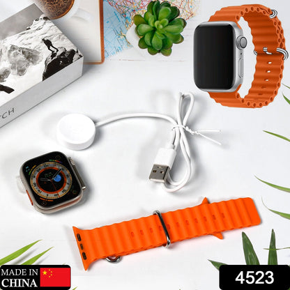 4523 Ultra Seris T800 Smart Watch Men & Female Smartwatch Bluetooth Call Wireless Charge Fitness Bracelet Watch Large 49 MM Screen Smart Watch JK Trends