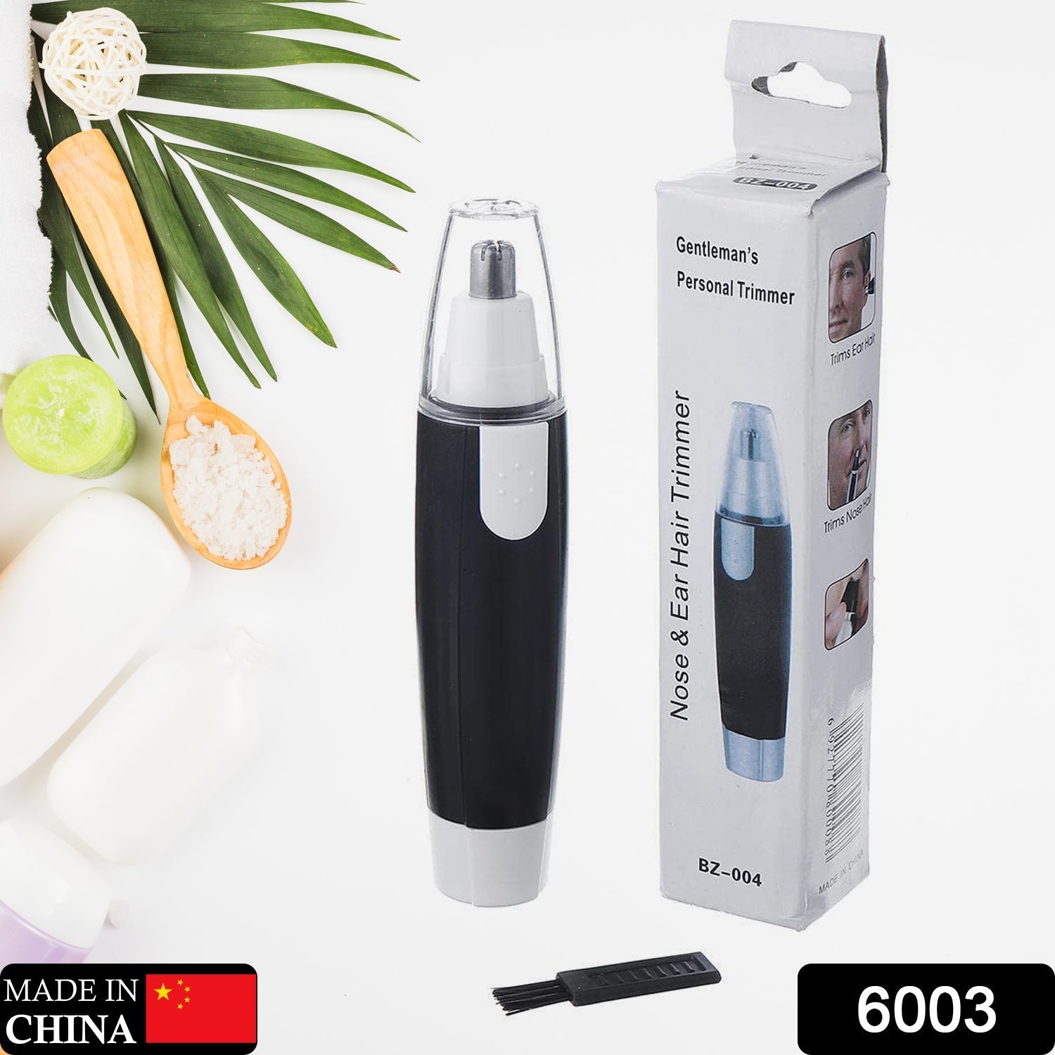 6003 Sharp New Ear and Nose Hair Trimmer Professional Heavy Duty Steel Nose Clipper Battery-Operated. JK Trends
