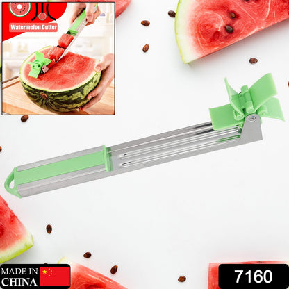 7160 Stainless Steel Washable Watermelon Cutter Windmill Slicer Cutter Peeler for Home/Smart Kitchen Tool Easy to Use JK Trends