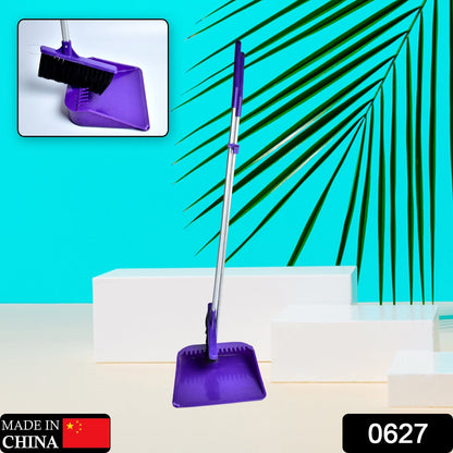 0627 Long Handle Dustpan and Brush 2 Piece Set for Sweeping Cleaning Home Office