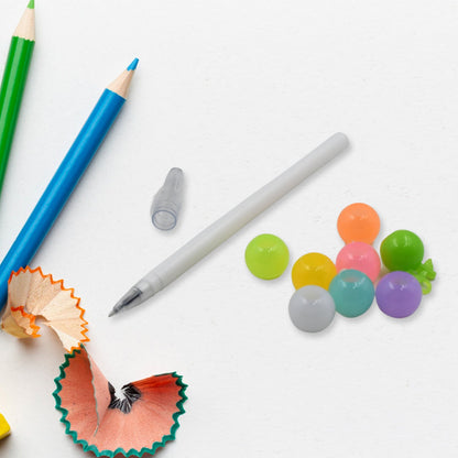 4572 Stylish Pearls Pen Plastic Moti Non-Sharpening Design Pen Multicolor Pearls Moti Gel Pen, Fancy Designer Attractive Gel Pen for Kids Pack of (12 Pc Set )