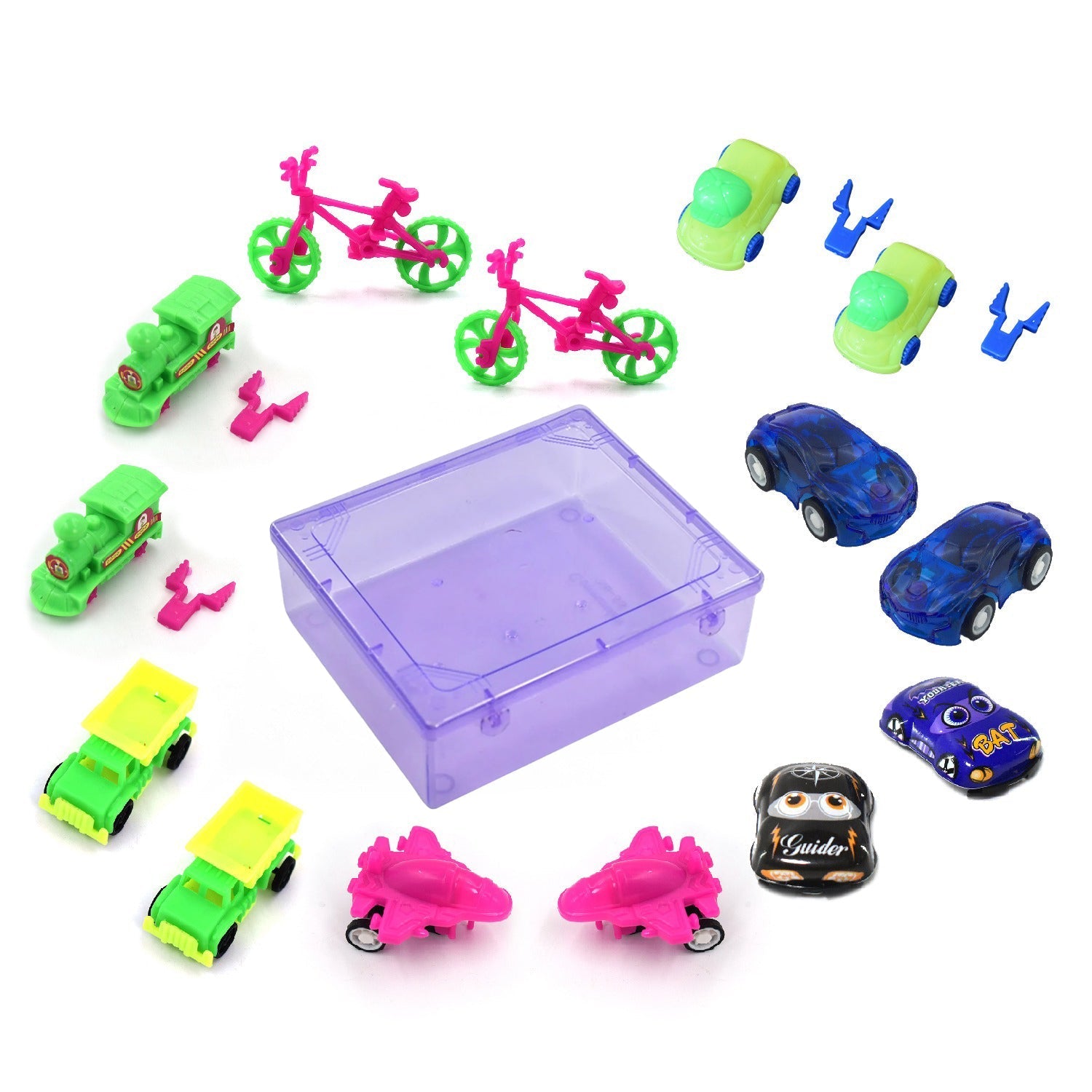 4402 Toys for Kids Friction Powered Vehicle Toy for Baby Push & Go Toys Combo Set for Boys & Girls ( Pack of 15) DeoDap