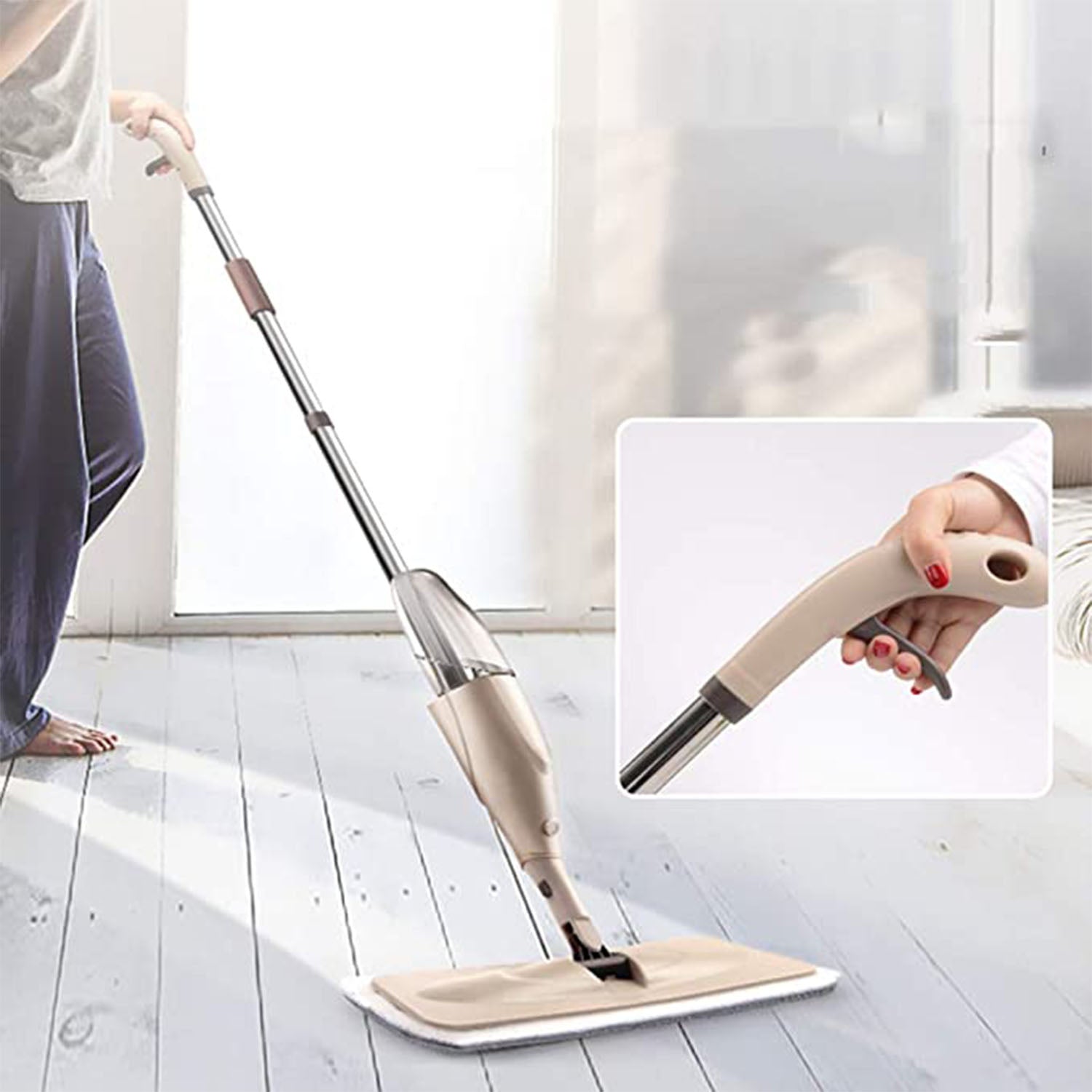 1739 Floor Cleaning Spray Mop with Removable Washable Cleaning Pad DeoDap