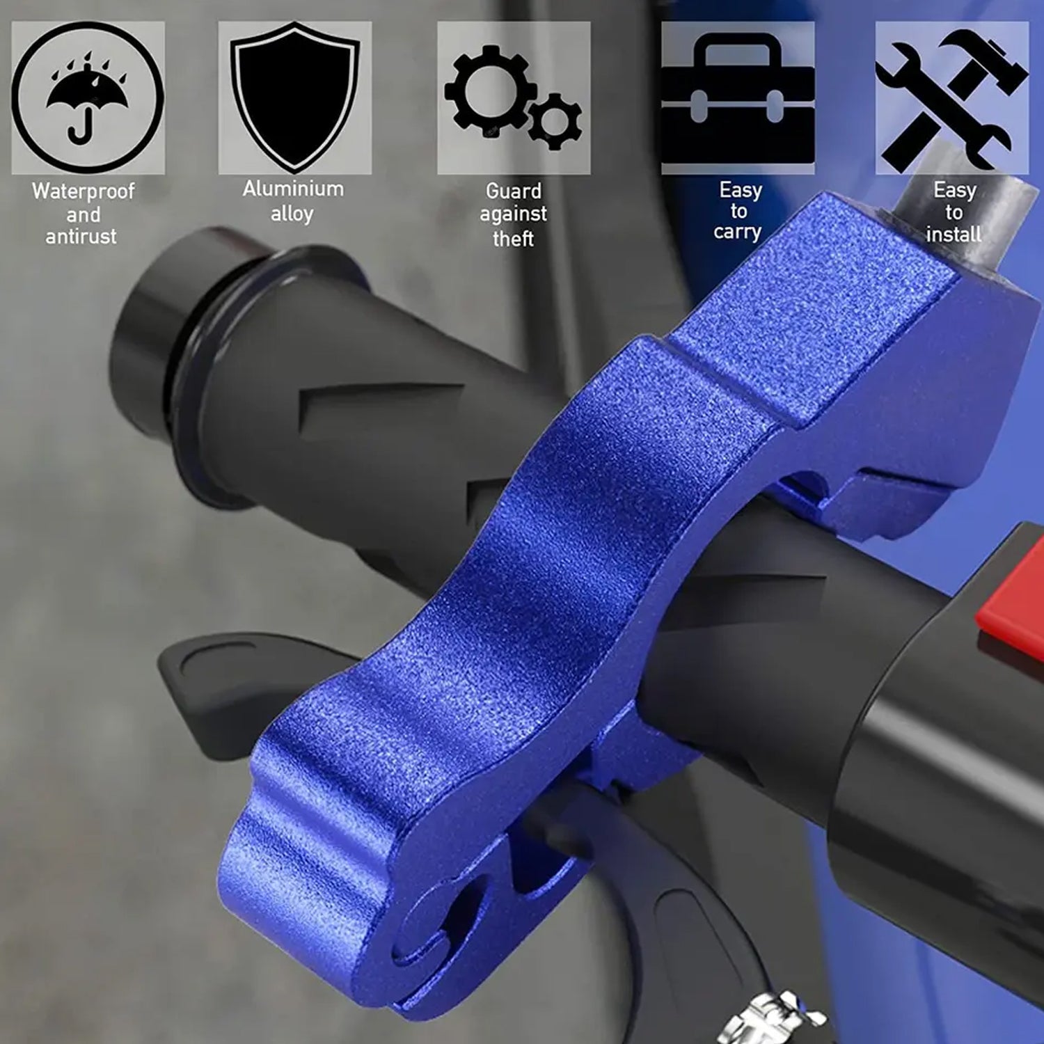 7523 Motorcycle Grip Lock Universal Motorcycle Handlebar Throttle Grip Security Lock JK Trends