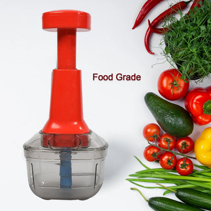 5351 Manual Food Push Chopper And Hand Push Vegetable Chopper, Cutting Chopper For Kitchen With 3 Stainless Steel Blade ( B Grade Chopper ) JK Trends