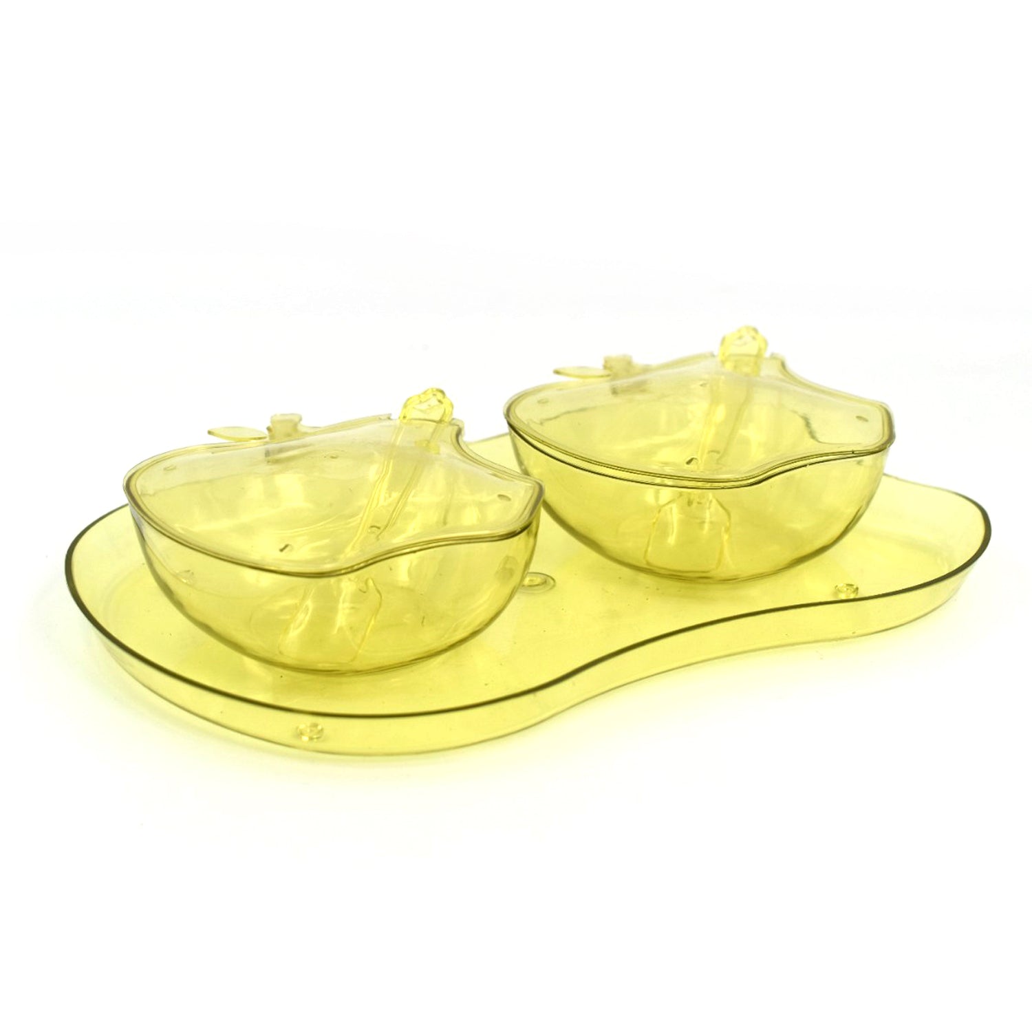 2752 Apple Shape Tray Bowl Used For Serving Snacks And Various Food Stuffs. DeoDap