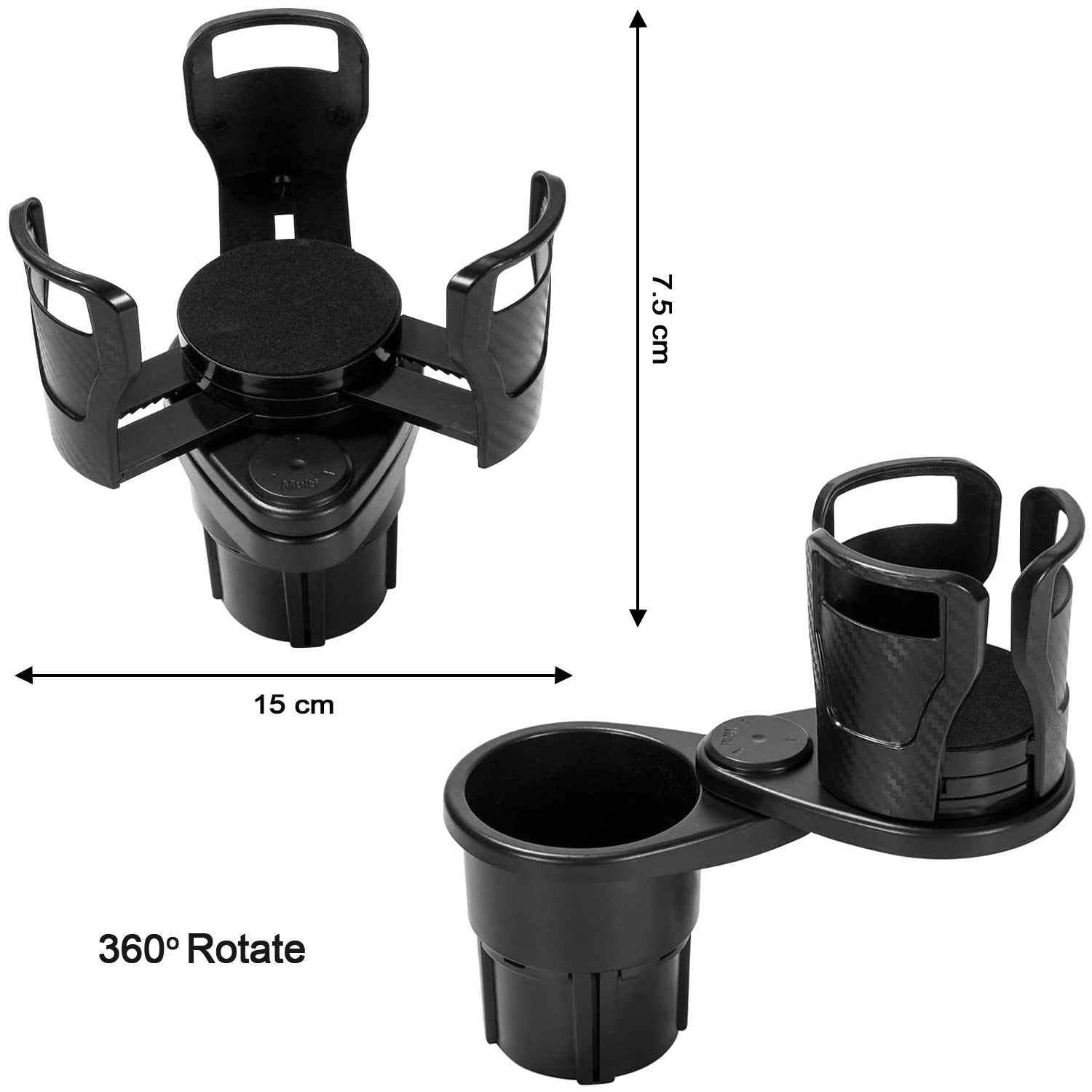 7623 Cup Holder, Seat Cup Holder Suitable for 20oz Water Bottles 2 in 1 Cup Holder Universal Vehicle Seat Bottle Mount with Set of Sponge Cushion for Vehicle JK Trends