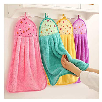 6203  Microfiber wash Basin Hanging Hand Kitchen Towel Napkin Microfiber Cloth Cartoon Animal Hanging Dishcloths Kitchen Accessories ( 1pc ) JK Trends