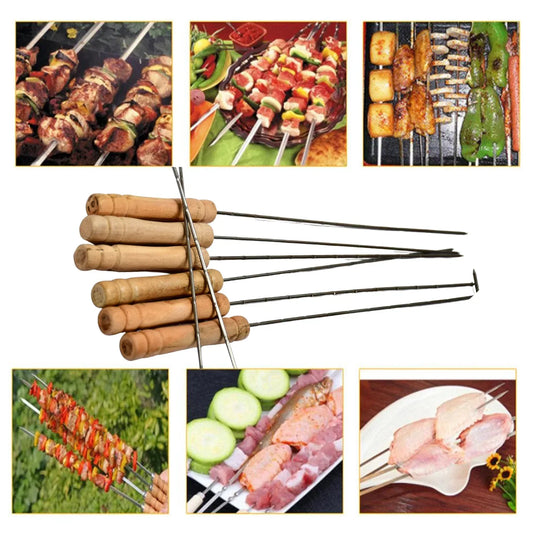 7118 Barbecue Skewers for BBQ Tandoor, Grill (Pack Of 12) DeoDap