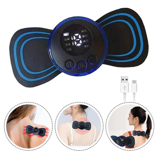 6204 Portable USB Neck Massager Electric Neck Massager Automatic Massage Enhancer Mini Cervical Massager EMS Lymphatic Drainage Massage with Cable JK Trends