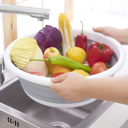 4087 Portable Folding Basin, Lightweight Wash Basin Folding Water Basin for Travel Washing Clothes Vegetables JK Trends