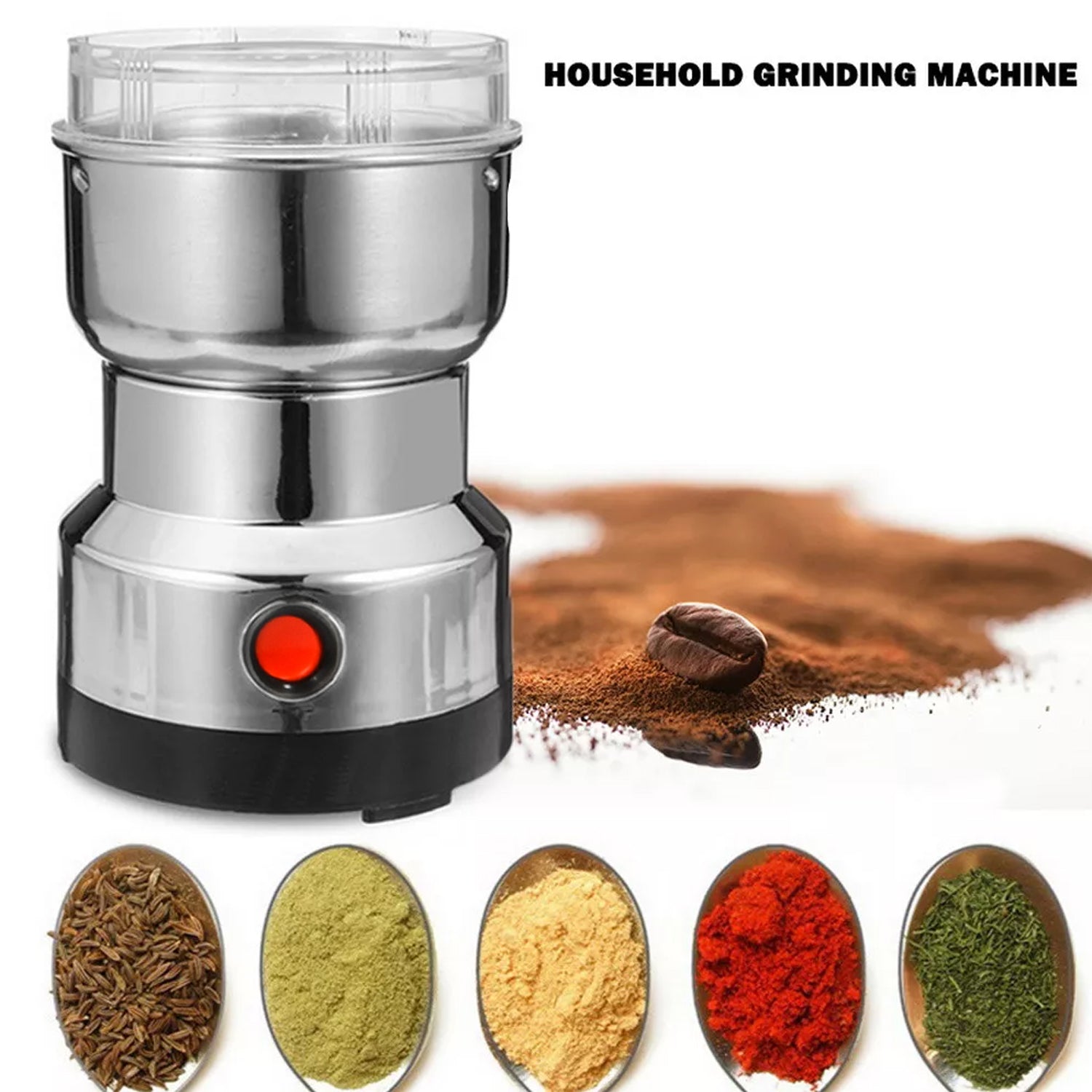 2898 Multifunction Grinder Machine Electric Cereals Grain Mill Spice Herbs Grinding Machine Tool Stainless Steel Electric Coffee Bean for Home JK Trends