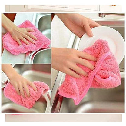 6203  Microfiber wash Basin Hanging Hand Kitchen Towel Napkin Microfiber Cloth Cartoon Animal Hanging Dishcloths Kitchen Accessories ( 1pc ) JK Trends