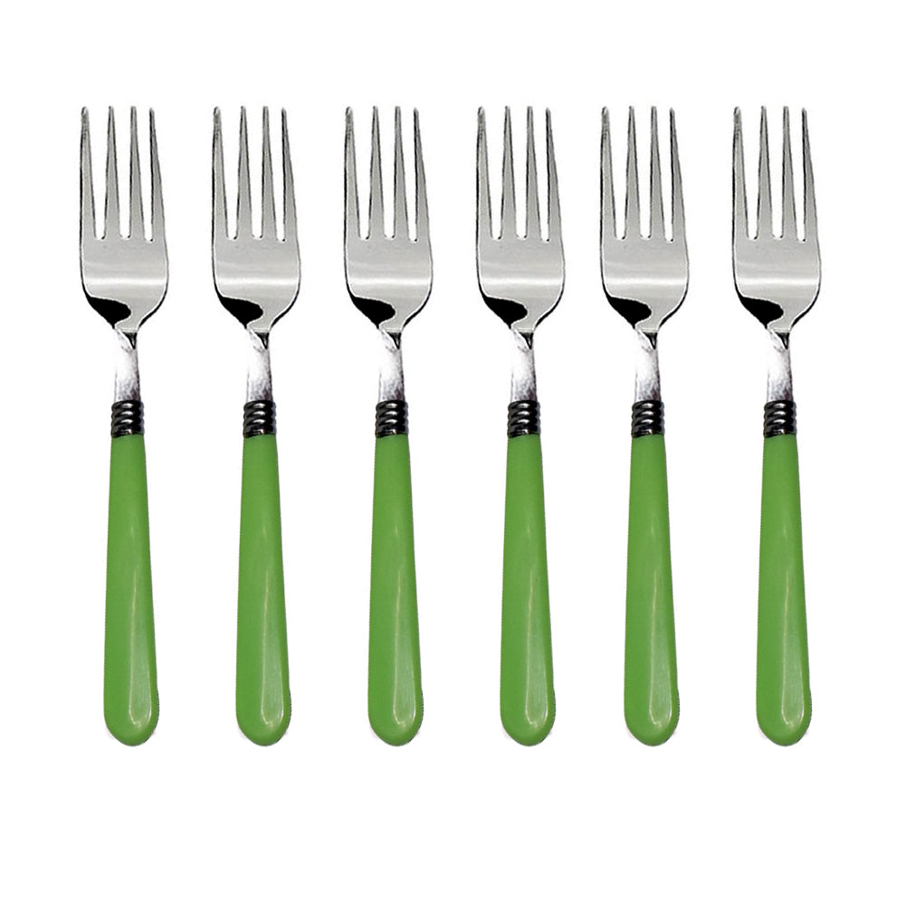 2268 Stainless Steel Forks with Comfortable Grip Dining Fork Set of 6 Pcs JK Trends