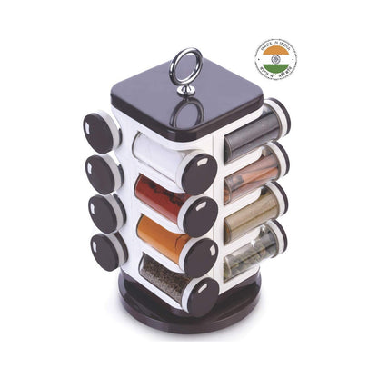 8119 Ganesh Multipurpose Revolving Spice Rack With 16 Pcs Dispenser each 100 ml Plastic Spice ABS Material 1 Piece Spice Set 1 Piece Spice Set  (Plastic) DeoDap