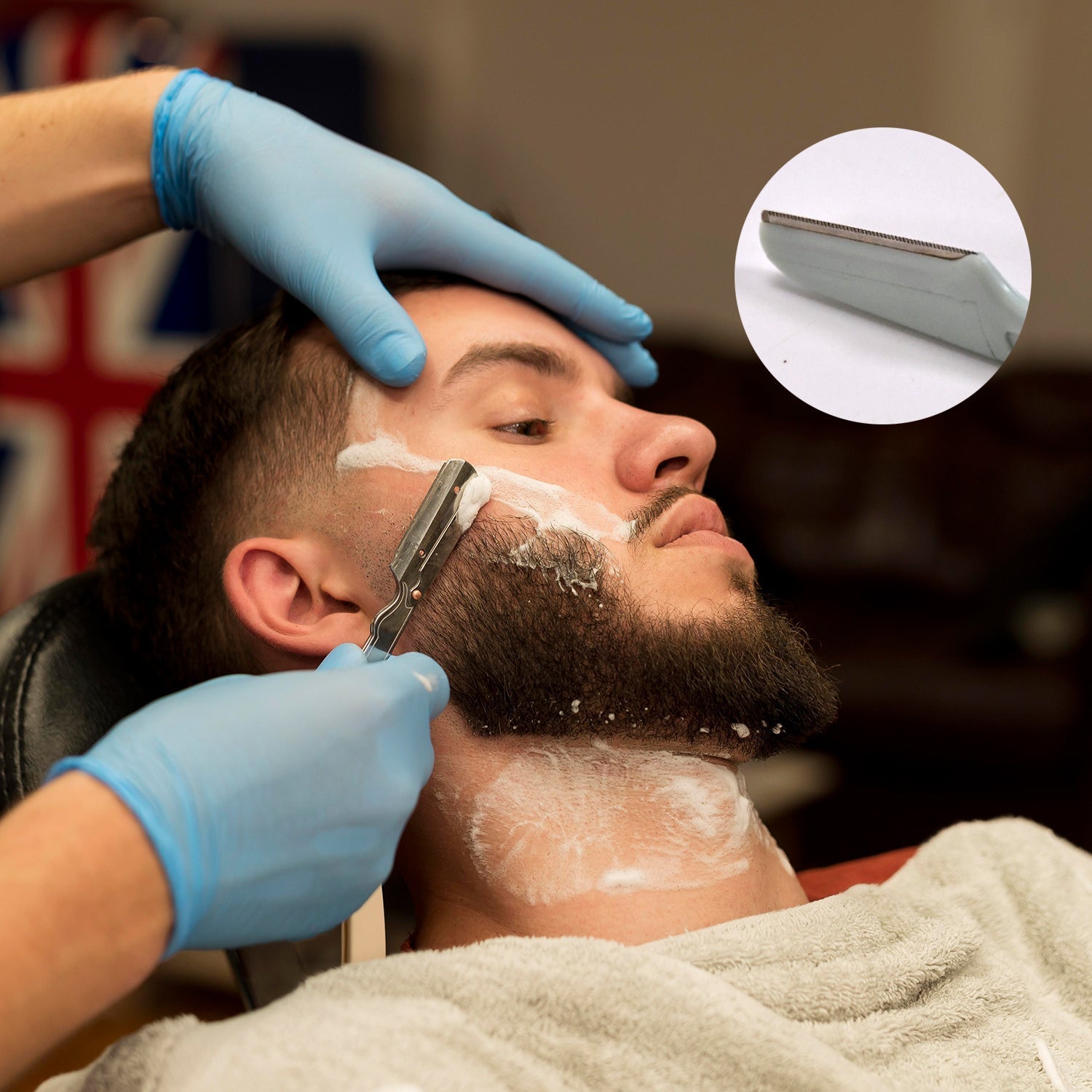 6493 Plastic Straight Edge Barber Razors Shaving Razor Mens Manual Shaver DeoDap