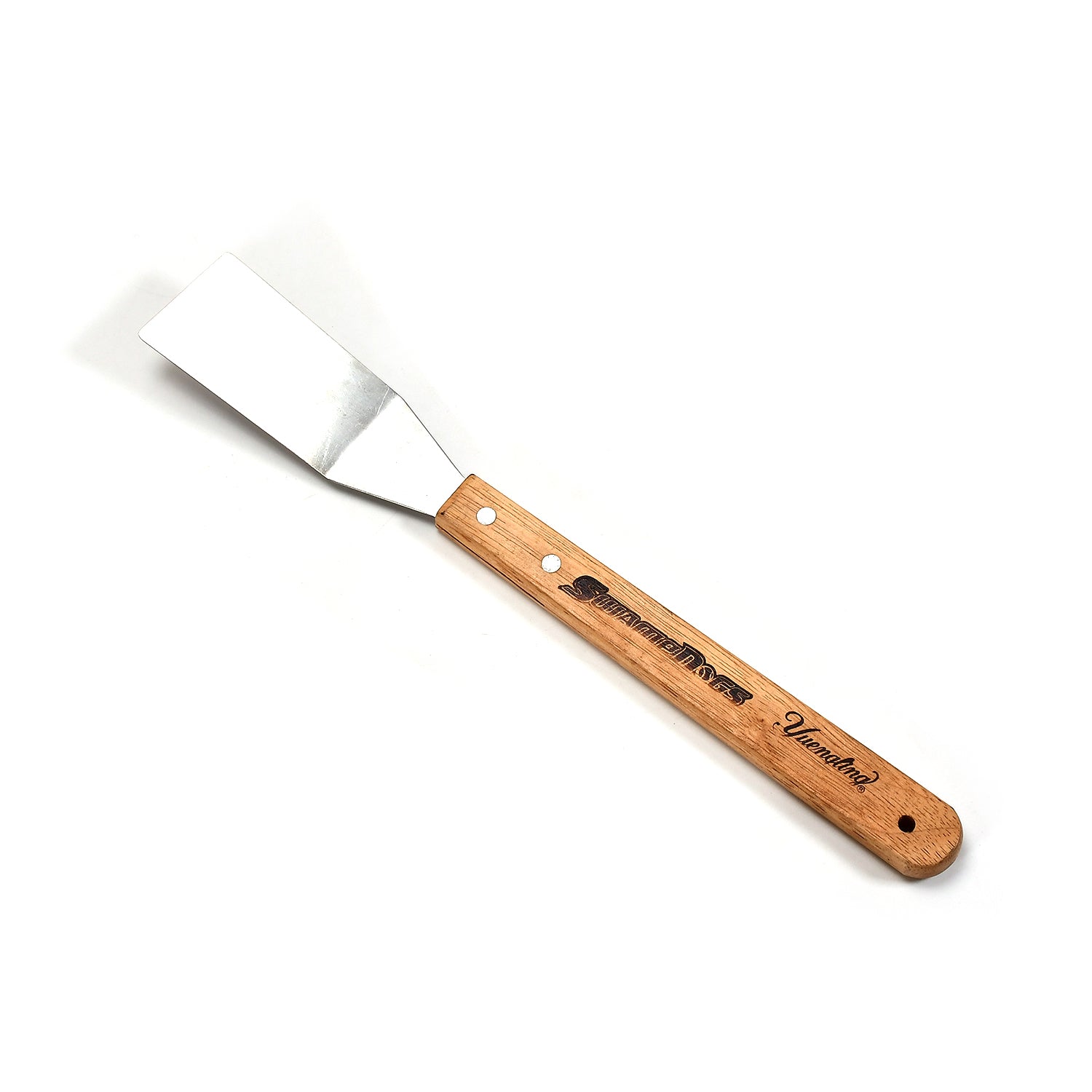 0157 Stainless Steel Barbecue Spatula BBQ Spatula BBQ Tong With Wooden Handle Lifting Spatula DeoDap