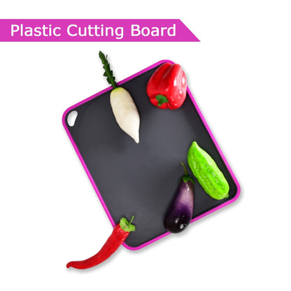 2462 Vegetables and Fruits Cutting Chopping Board Plastic Chopper Cutter Board Non-slip Antibacterial Surface with Extra Thickness DeoDap