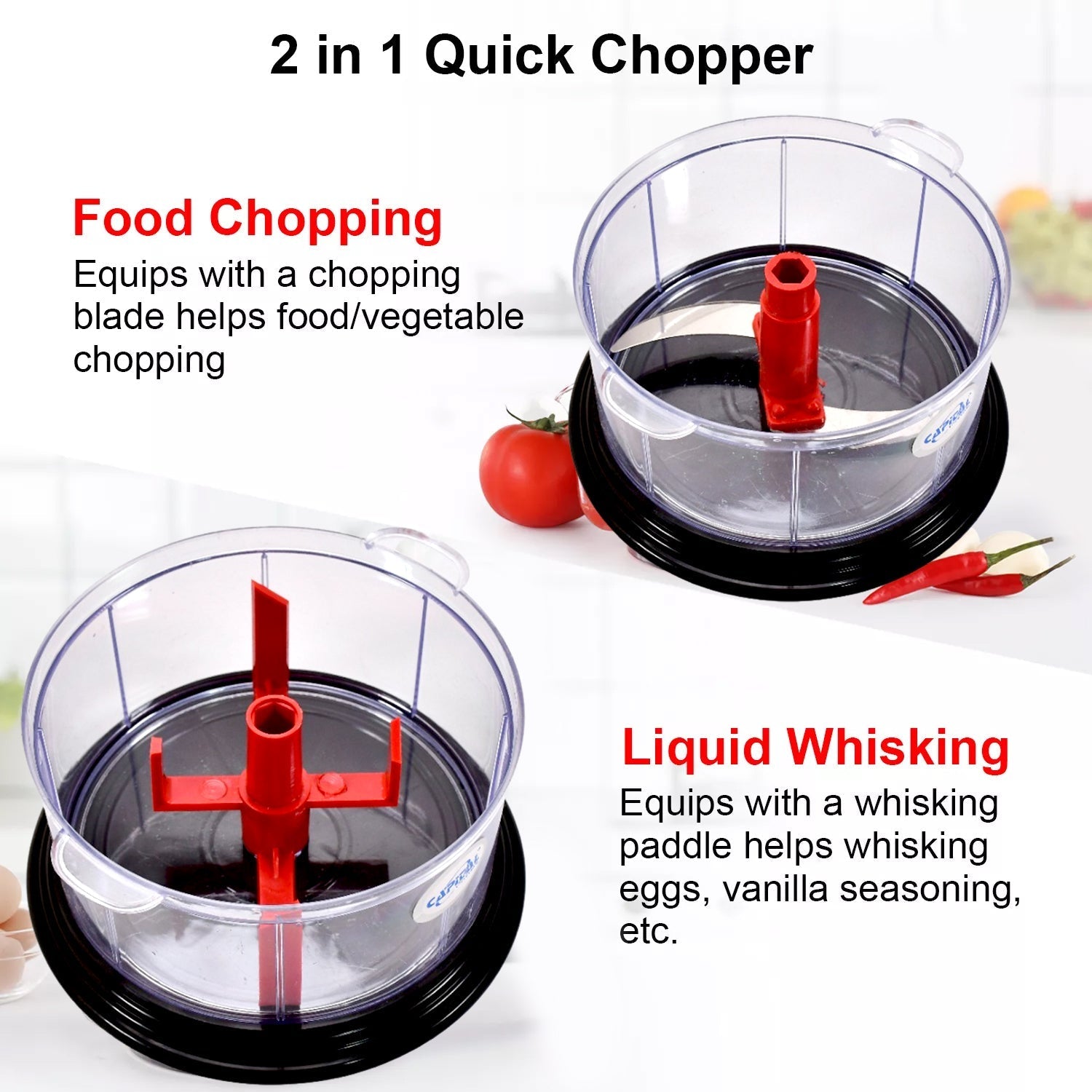 2631 2in1 chop and churn with two blades, used for chopping and churning. DeoDap