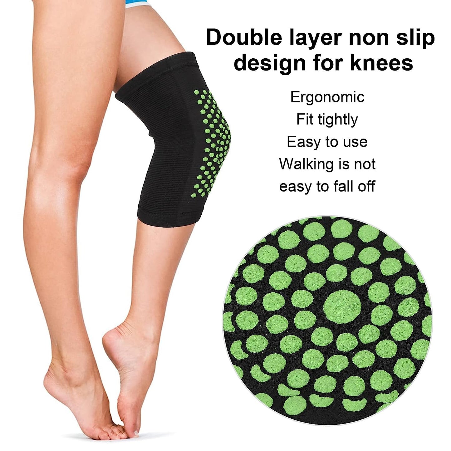 6624 Heat Knee Pads, Self-Heating Knee Pads, Knee Pads, Heat Therapy Knee Support, Knee Heating Pad for Knee Injury, Pain Relief (1 Pair) JK Trends