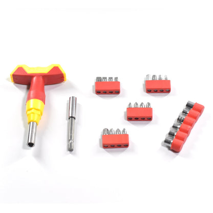 9182 24pcs T-shape screwdriver set Head Ratchet Pawl Socket Spanner hand tools DeoDap