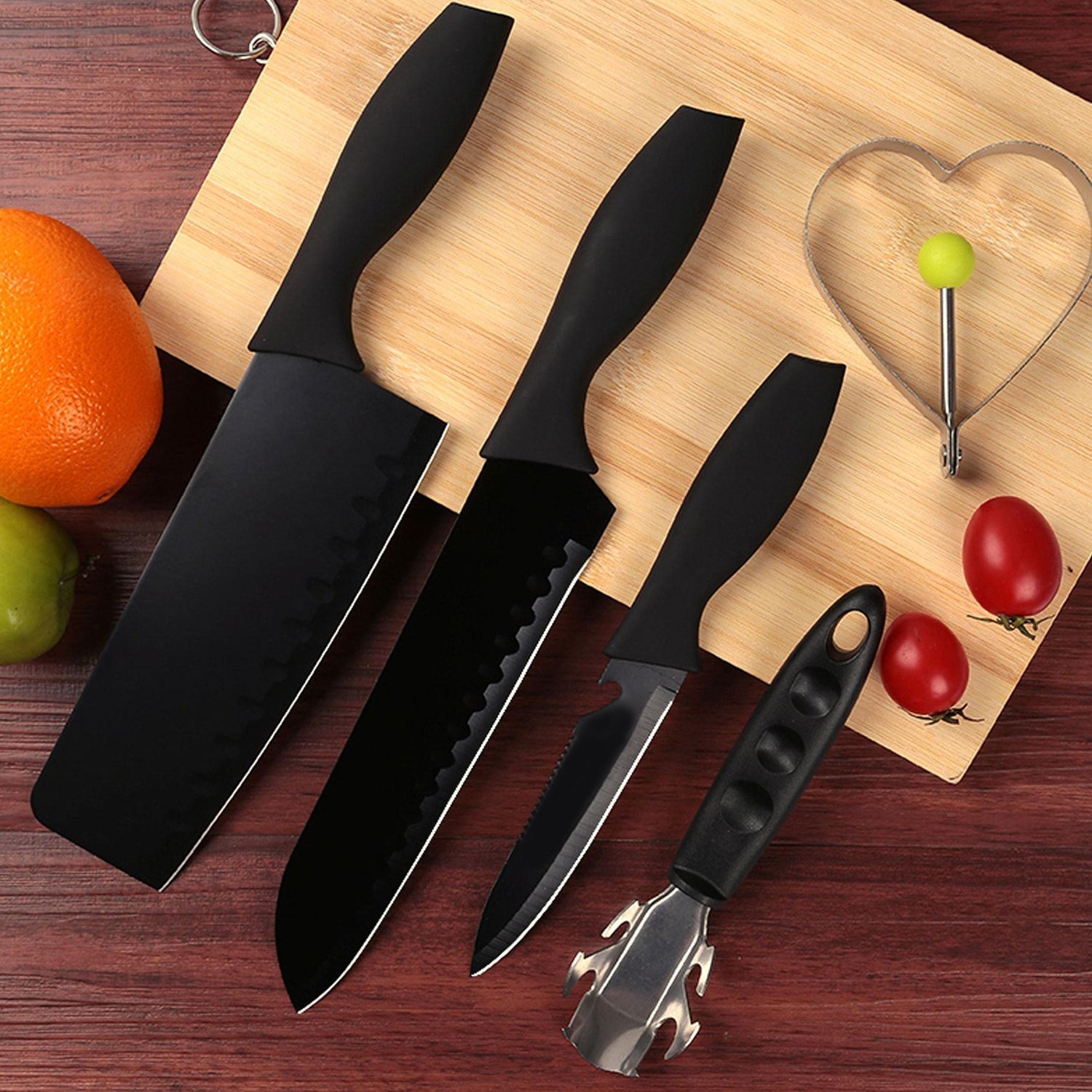 5911 Kitchen Chef Cutlery Stainless Steel Knife Set, Chopping Knife, Chef Knife, Utility Knife, Butcher Knife (Pack of 5pc). JK Trends