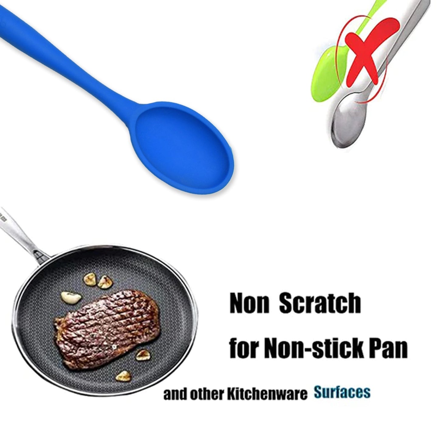 5403 Silicone Small Spoon Scoop Kitchen Utensils Tool Flatware. JK Trends