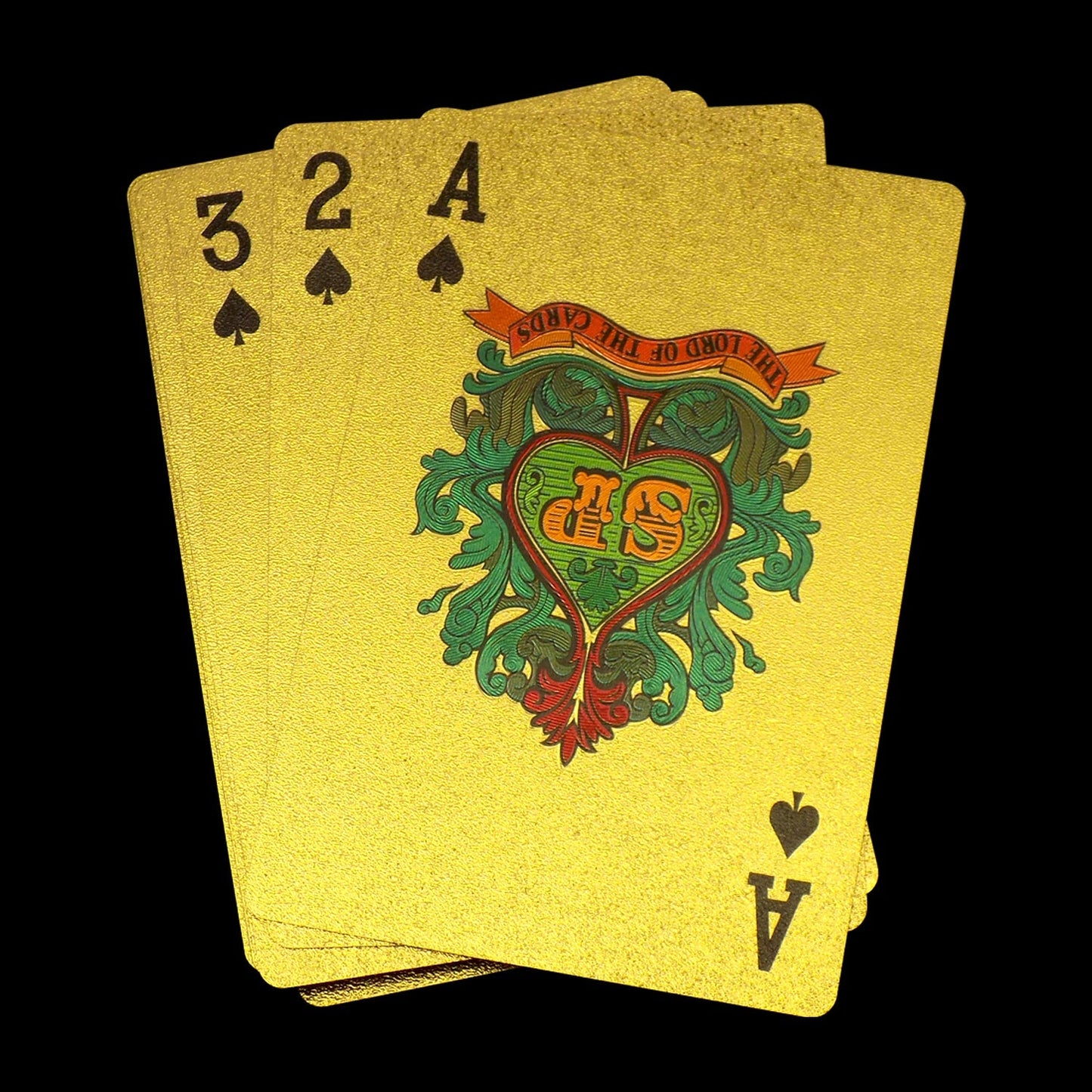 0523 Gold Plated Poker Playing Cards (Golden)