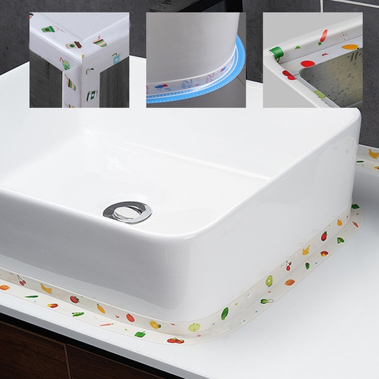 4651 Kitchen Sink Platform Sticker Bathroom Corner Tape (3Meter Size) JK Trends