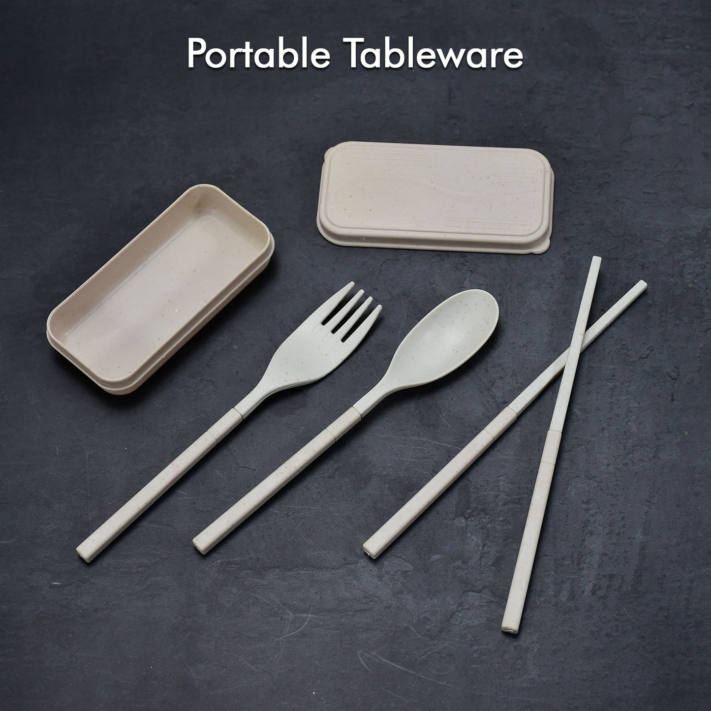 2243 Spoon Fork Chopsticks Set Dinnerware 3PCS/Set Lunch Tableware Detachable Cutlery Portable Travel Kitchen Accessories DeoDap