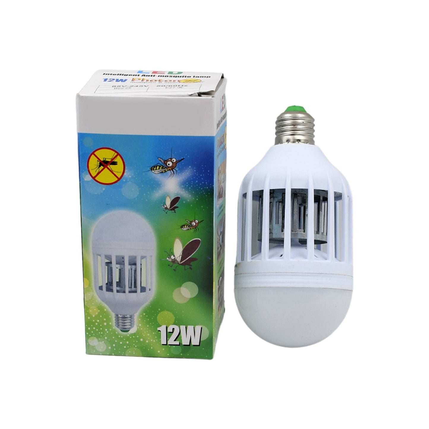 6898 12W Mosquito Killer Lamp E27 Summer Moths Flying Insects Led Zapper Mosquito Killer Lamp Light Bulb Household: 12W
