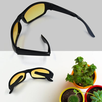 7726 Protect Sunglasses | Clear Vision Glasses for Driving Car & Bike Riding Yellow/Black Glasses for Men and Women