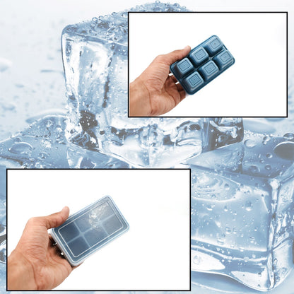 4741 6 Grid Silicone Ice Tray used in all kinds of places like household kitchens for making ice from water and various things and all. JK Trends