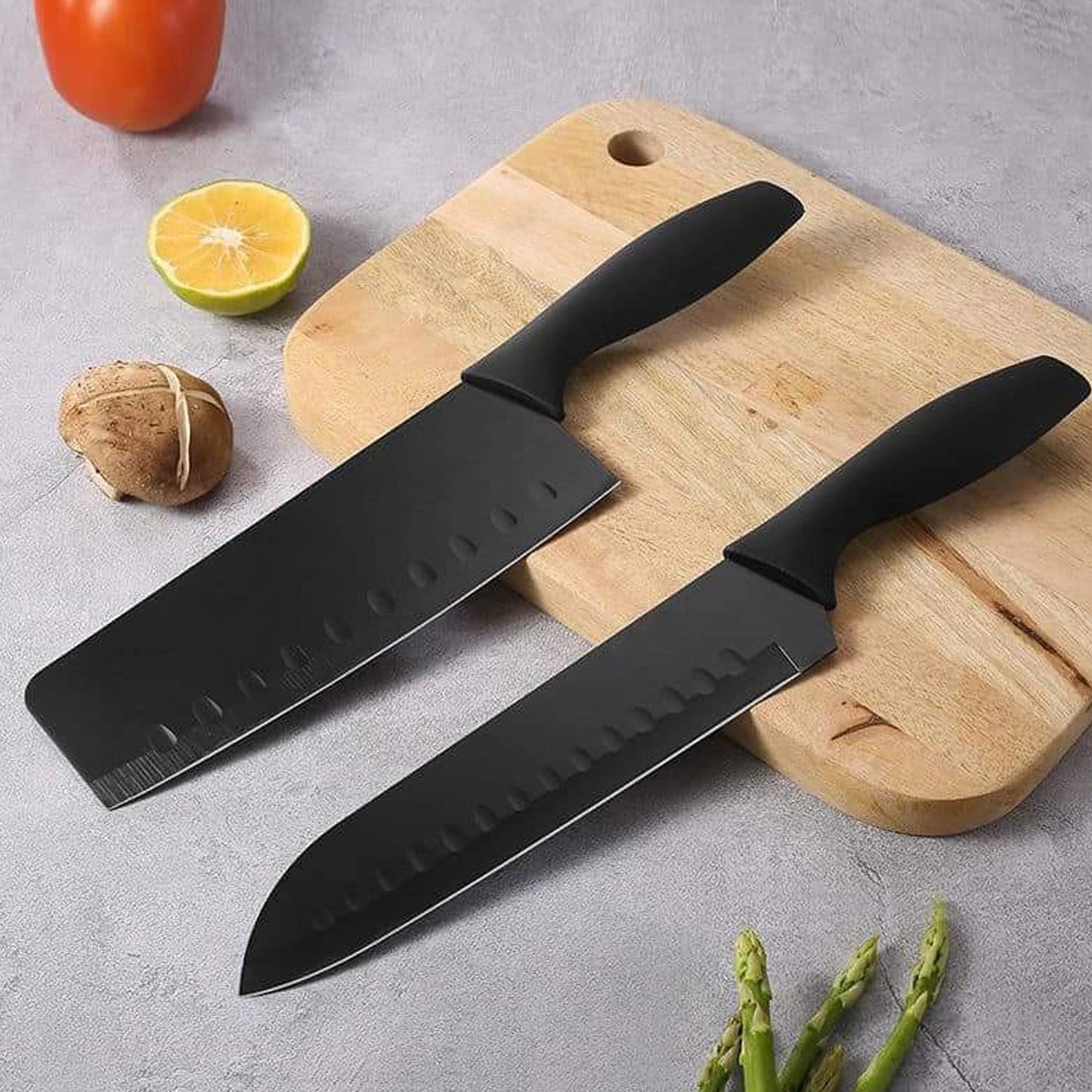 5911 Kitchen Chef Cutlery Stainless Steel Knife Set, Chopping Knife, Chef Knife, Utility Knife, Butcher Knife (Pack of 5pc). JK Trends