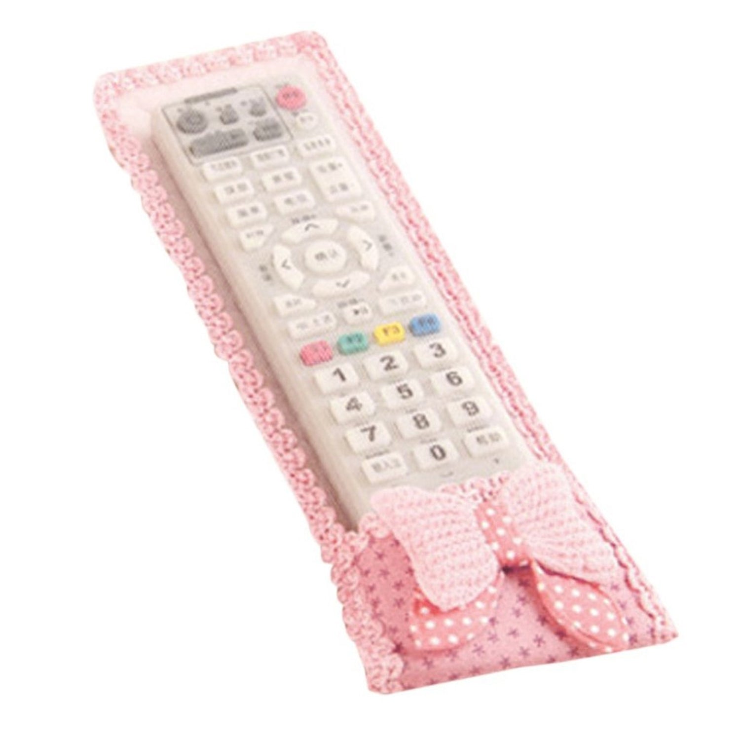 7638 3pc Remote Cover with Bow Knot for TV, Air Conditioner, D2H, DTH Remote Control Dust Cover DeoDap