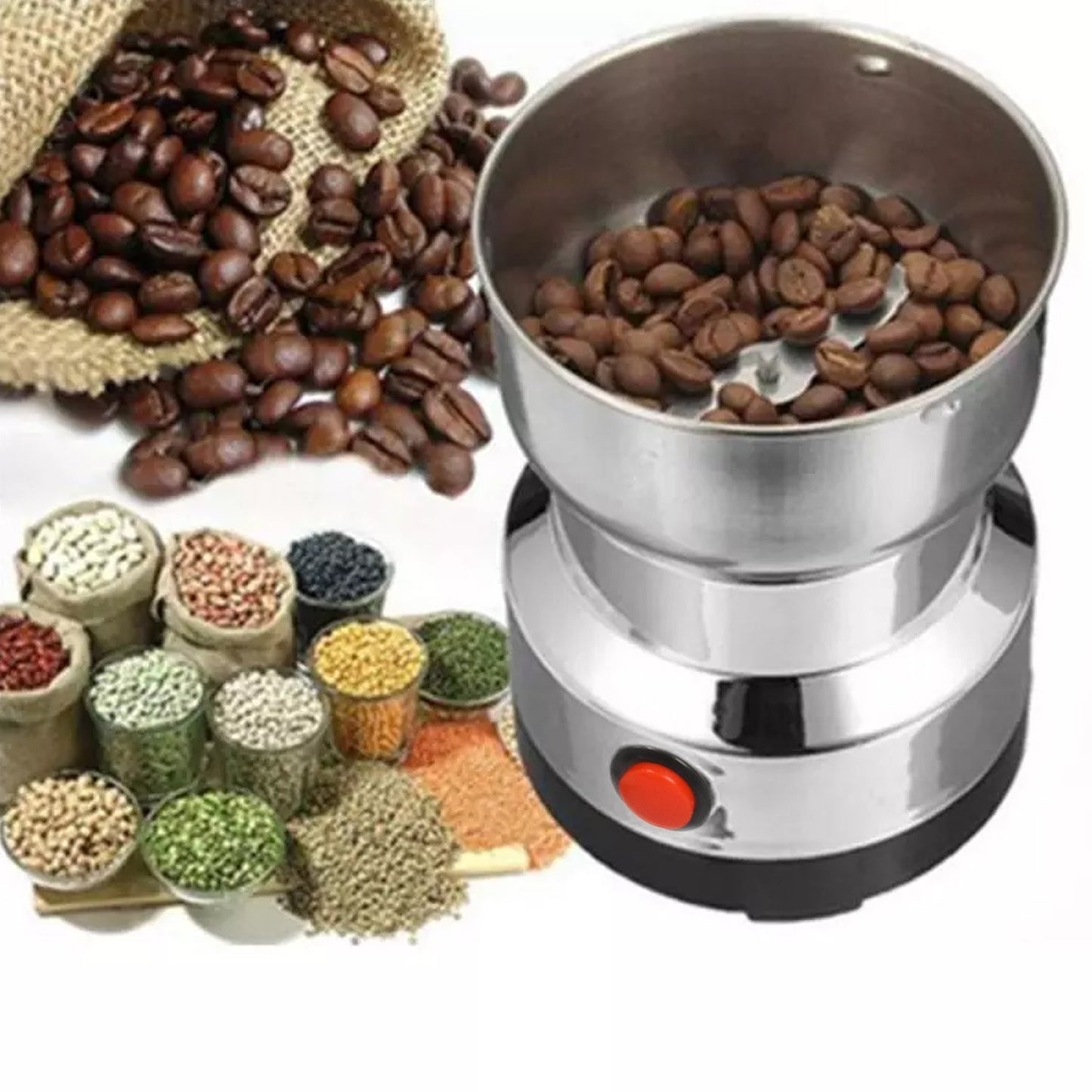 2898 Multifunction Grinder Machine Electric Cereals Grain Mill Spice Herbs Grinding Machine Tool Stainless Steel Electric Coffee Bean for Home JK Trends