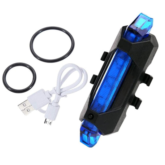 1617 Rechargeable Bicycle Front Waterproof LED Light (Blue) DeoDap