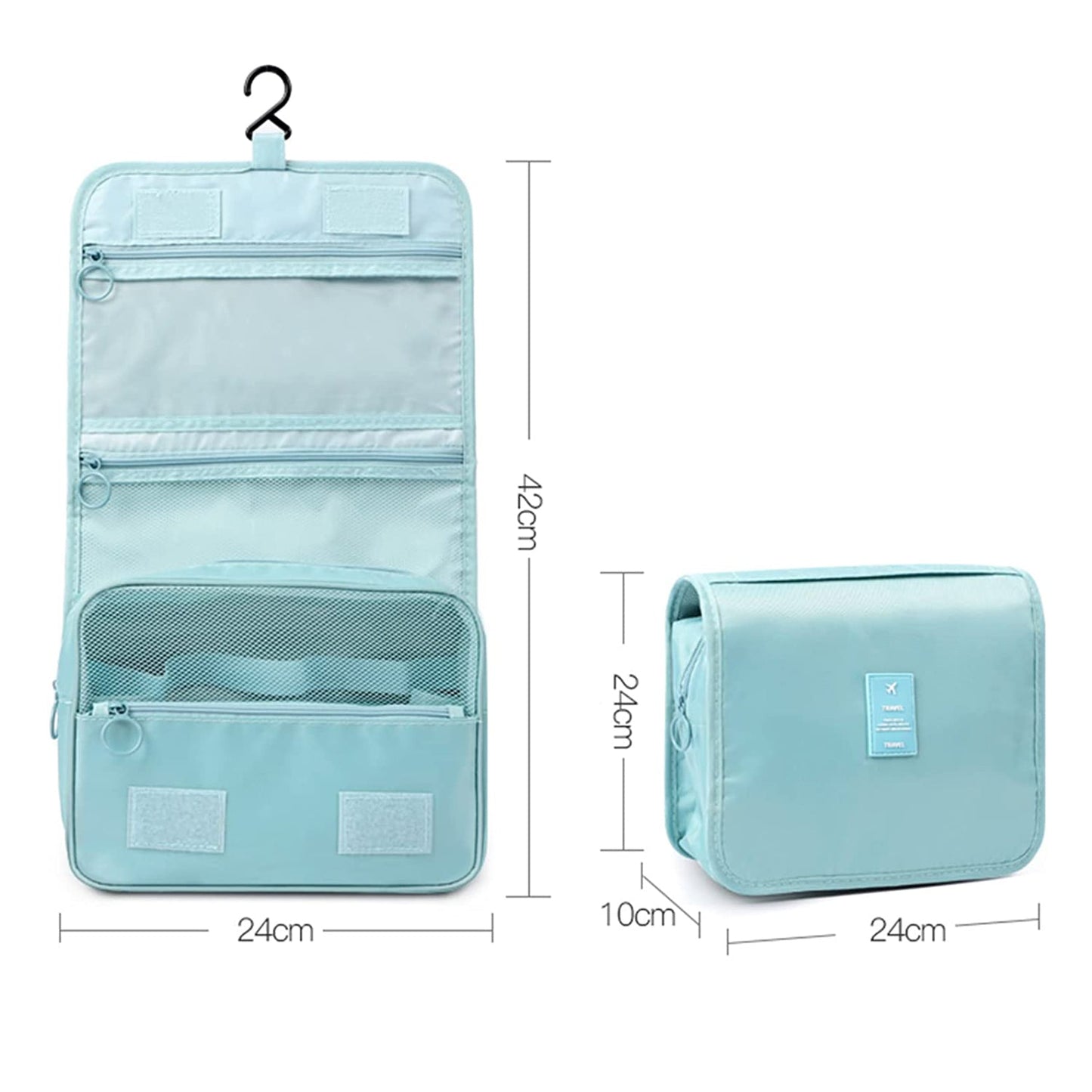 7292 Men's and Women's Waterproof Foldable Multifunction Portable Travel Toiletry Kit Cosmetic Makeup Pouch Organizer Bag JK Trends