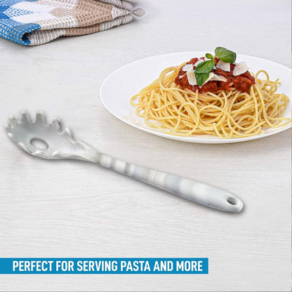 2995 Silicone Pasta Fork Stainless Steel Spaghetti Server | Pasta Server. DeoDap