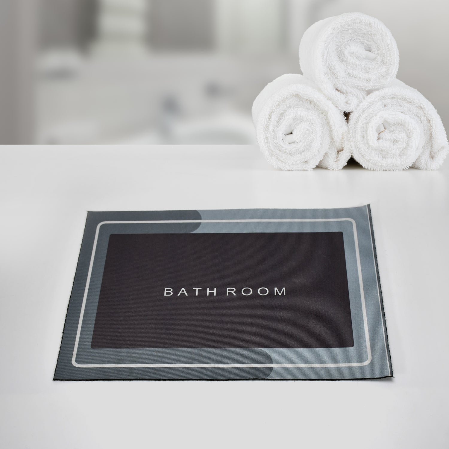 4036A Square Bathroom mat Water Absorbent mats Diatomite Door Mat Anti-Slip Bath Mat Quick Drying Absorbent mat for Home, Kitchen (57x38cm) JK Trends