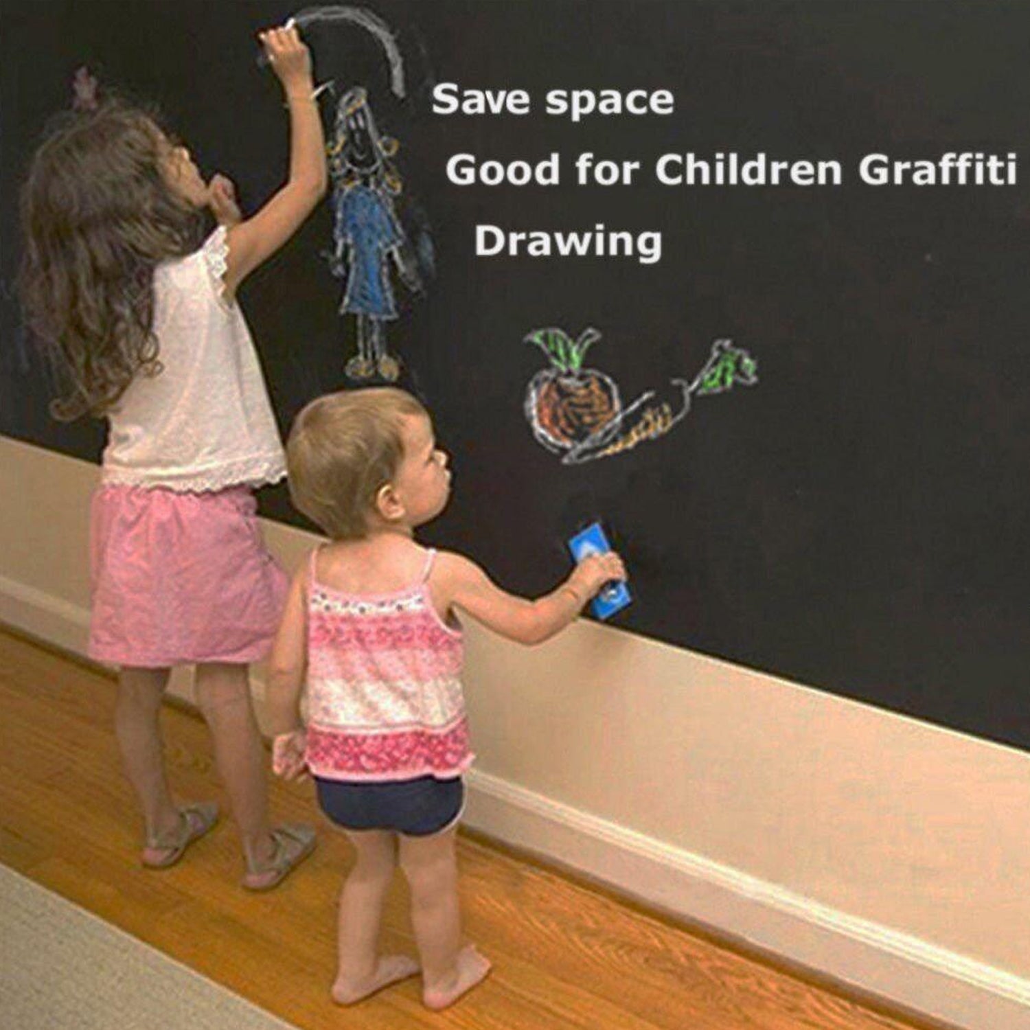 4038 Blackboard Erasable Wall Sticker Chalkboard Sticker Removable Blackboard Wall Stickers Mural for Kids Room DeoDap