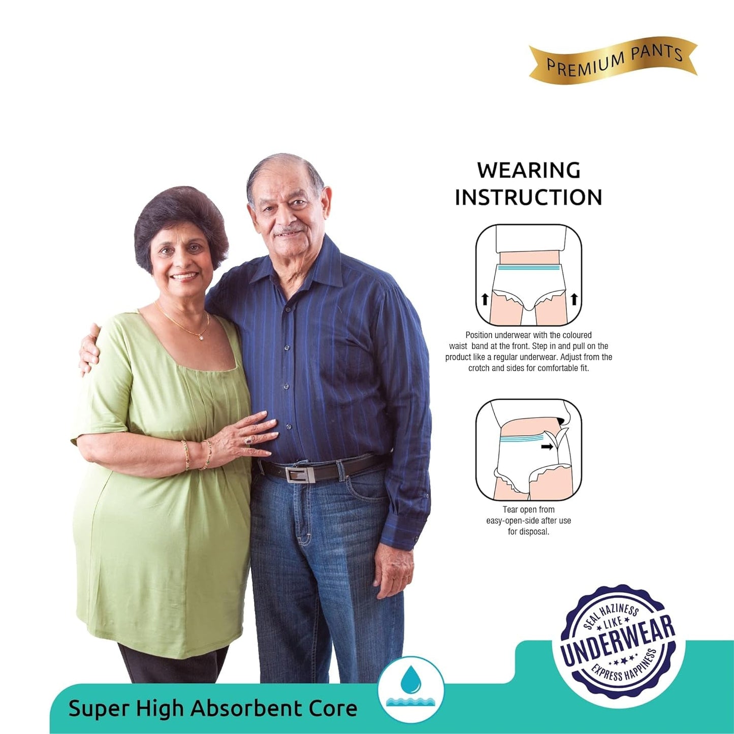0962 Medium-Large Senior care Adult Pull Up Diaper Pants (Waist Size (70-115 Cm | 28 -45 Inch) Adult Diapers  (Medium-Large M-L10Pc)