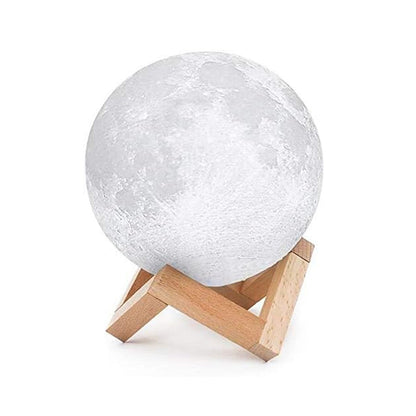 6263A Moon Lamp3D Printing LED Night Light Moon Light with Stand, Warm & Cool, USB Rechargeable for Kid Lover Birthday Day Gift