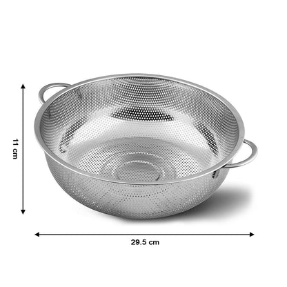 2914 Stainless Steel Rice Vegetables Washing Bowl Strainer Collapsible Strainer. DeoDap