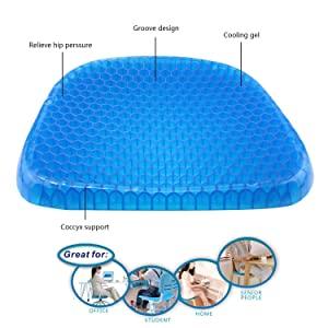 219 Cushion Seat Flex Pillow, Gel Orthopedic Seat Cushion Pad (Egg Sitter) DeoDap
