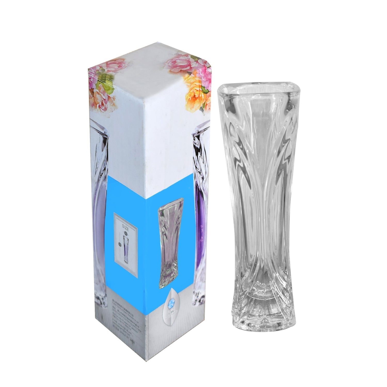 1851 Glass Flower Pot, Crystal Clear Vase for Living DeoDap
