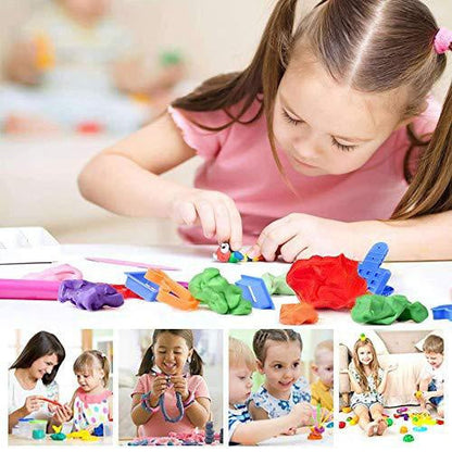 1918 Non-Toxic Creative 50 Dough Clay Mould 5 Different Colors, (Pack of 6 Pcs) JK Trends